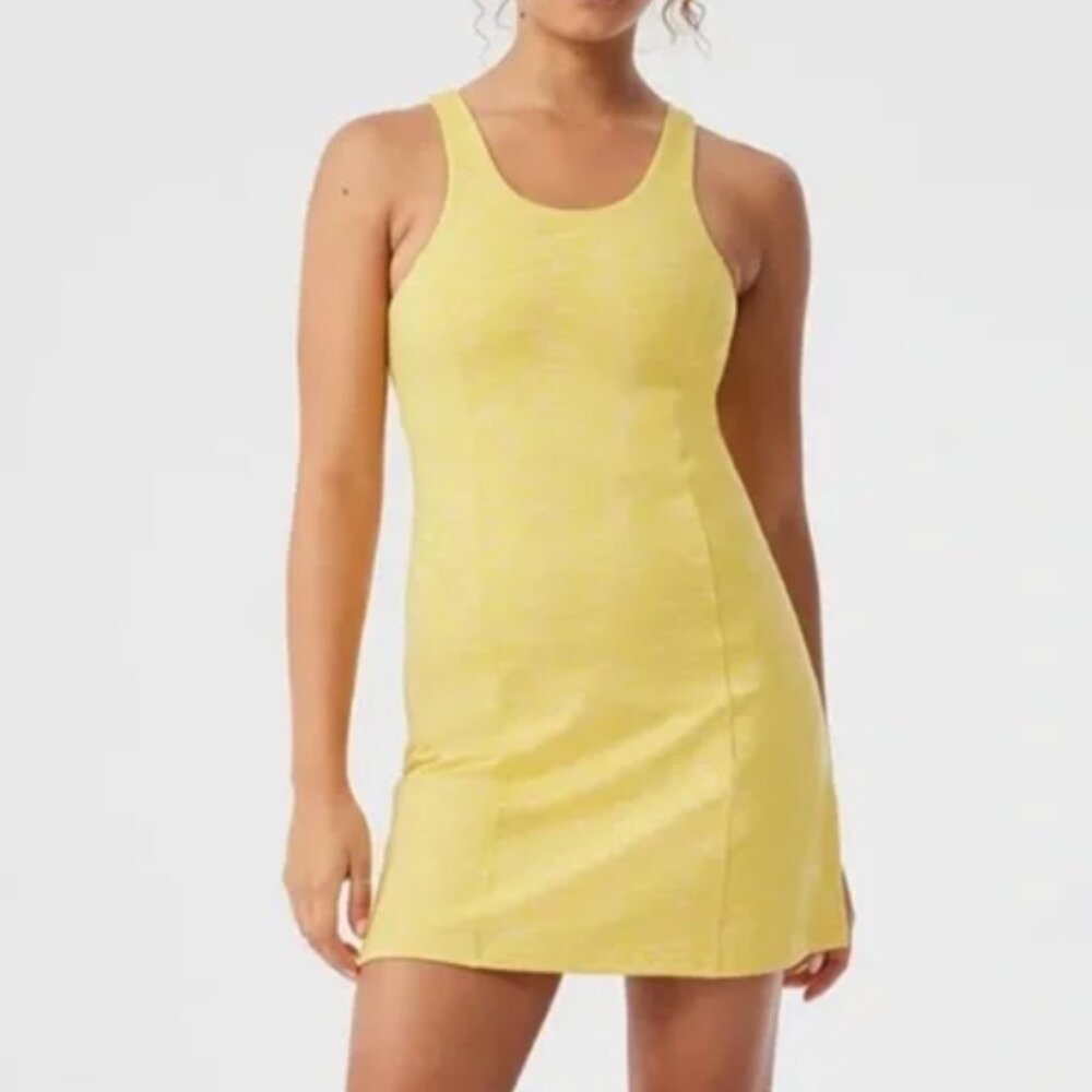 NWT - Outdoor Voices - Spring Fling Flow Circle Back Dress (Yellow / Small)